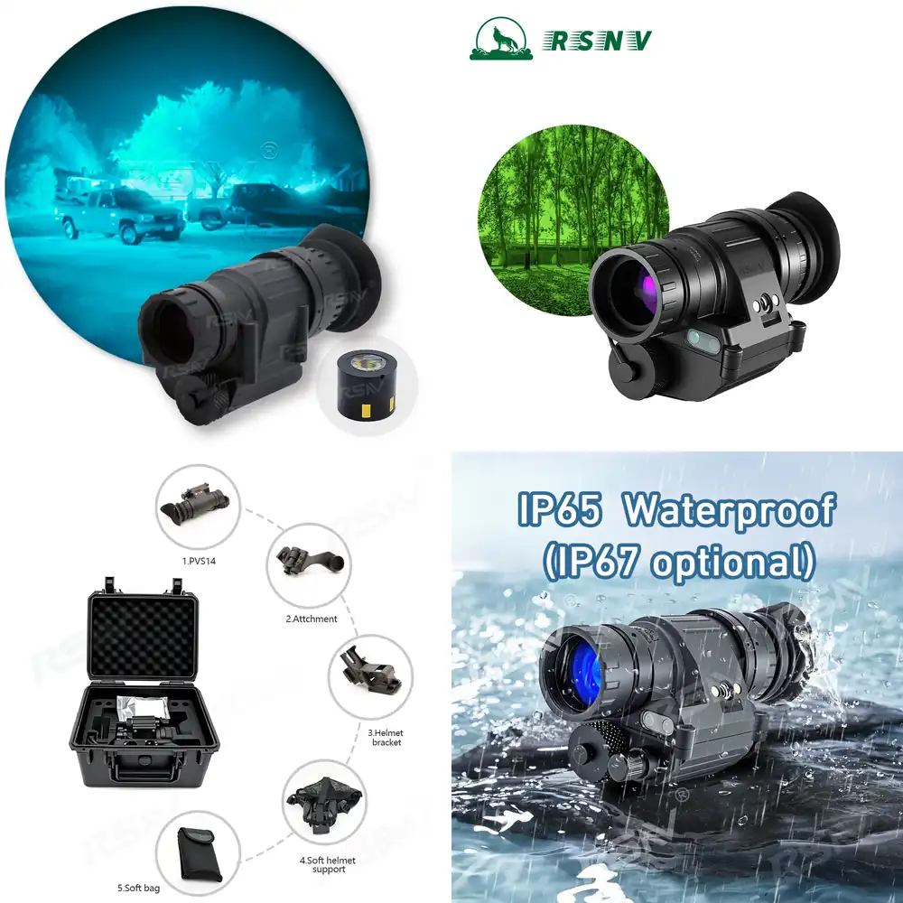 Monocular Night Vision - RSNV PVS14 Siap Pakai Terpasang di
