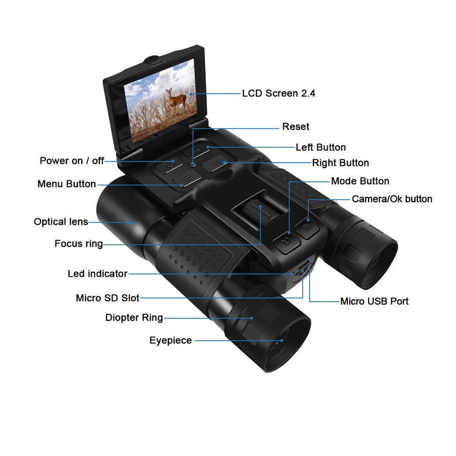 Monocular Night Vision - Kamera Video Fotografi Digital 12X32 Outdoor