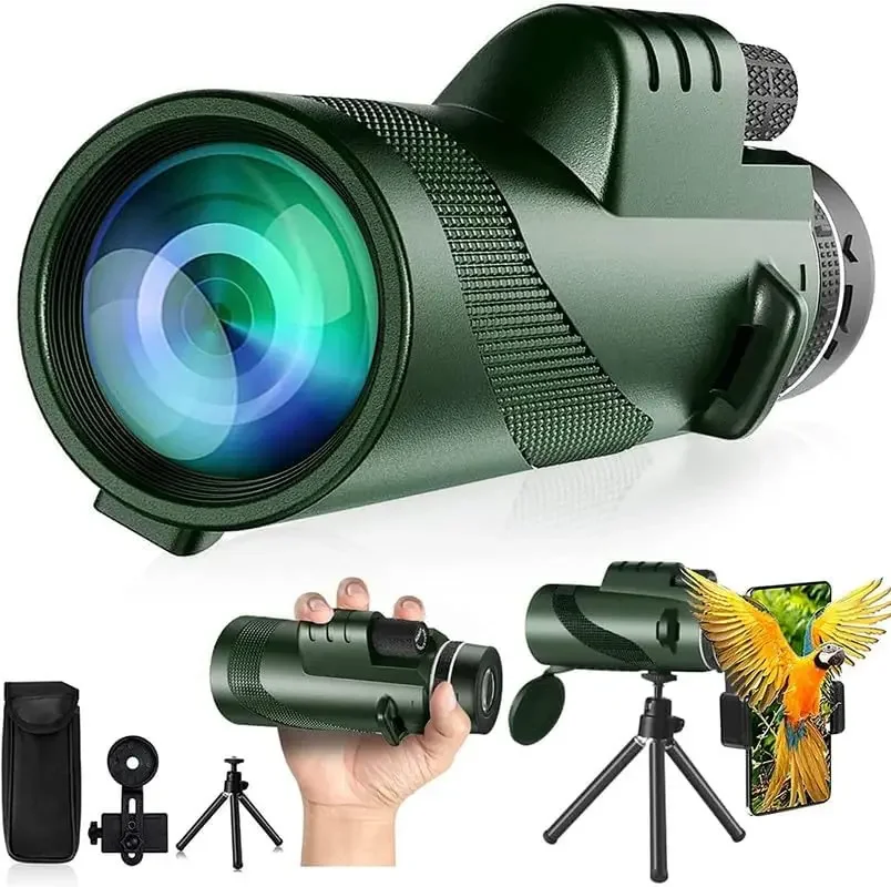 Monocular Night Vision - Monokuler HD 80x100 untuk adaptor ponsel