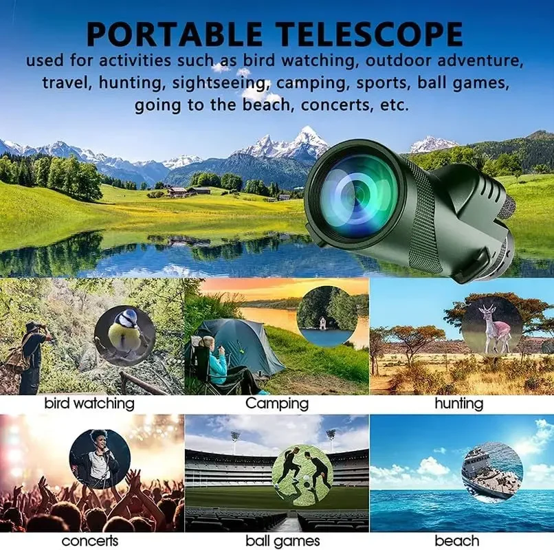 Monokuler HD 80x100 untuk adap - Monocular Night Vision ulasan dan harga